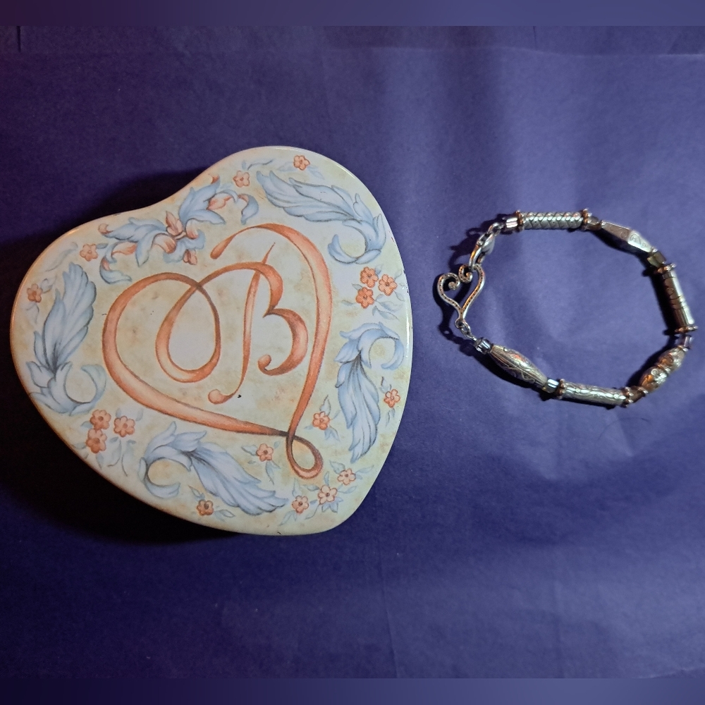 Beautiful Brighton Tube Bead Fish Bird Scroll Etched Nature Bracelet